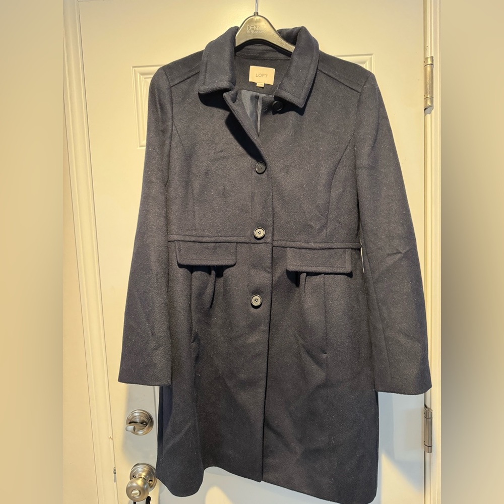 Long Navy Pea Coat